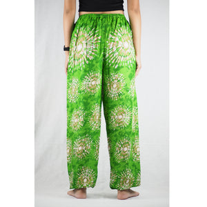 Tie dye Unisex Drawstring Genie Pants in Green PP0110 020039 02