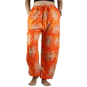 Tie dye Unisex Drawstring Genie Pants in Orange PP0110 020039 05