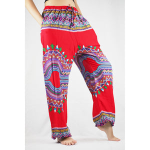 Regue Unisex Drawstring Genie Pants in Red PP0110 020043 01