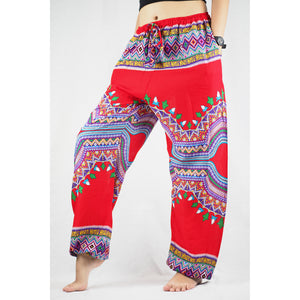 Regue Unisex Drawstring Genie Pants in Red PP0110 020043 01