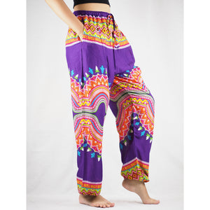 Regue Unisex Drawstring Genie Pants in Purple PP0110 020043 03