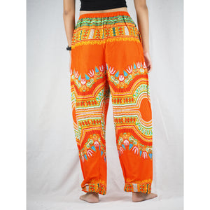 Regue Unisex Drawstring Genie Pants in Orange PP0110 020044 04