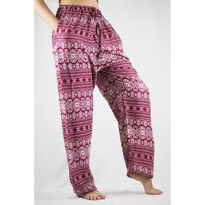 Hilltribe strip Unisex Drawstring Genie Pants in Red PP0110 020049 04