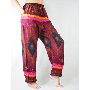 Big eye Unisex Drawstring Genie Pants in Red PP0110 020050 02