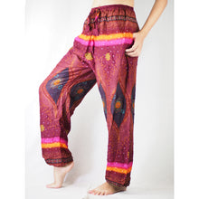 Load image into Gallery viewer, Big eye Unisex Drawstring Genie Pants in Red PP0110 020050 02
