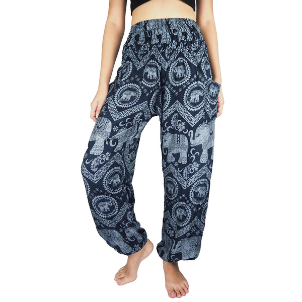 Elephant Circles 51 men/women harem pants in Black PP0004 020051 01