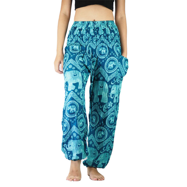 Elephant Circles 51 women harem pants in Ocean Blue PP0004 020051 02