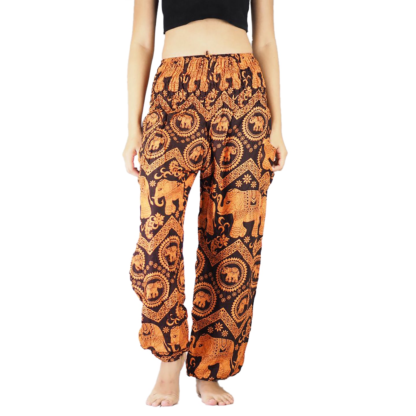 Elephant Circles 51 men/women harem pants in Orange PP0004 020051 03