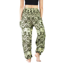 Load image into Gallery viewer, Elephant Circles 51 women harem pants in Green PP0004 020051 04