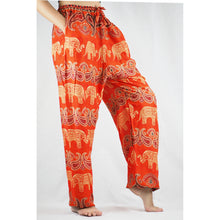 Load image into Gallery viewer, Cartoon elephant Unisex Drawstring Genie Pants in Orange PP0110 020052 02