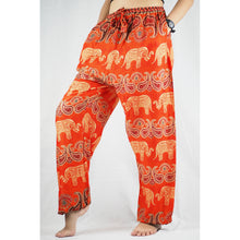 Load image into Gallery viewer, Cartoon elephant Unisex Drawstring Genie Pants in Orange PP0110 020052 02