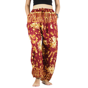 Tie dye Unisex Drawstring Genie Pants in Red PP0110 020055 02