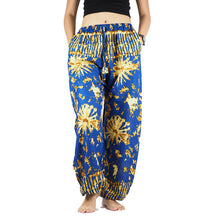 Load image into Gallery viewer, Tie dye Unisex Drawstring Genie Pants in Bright Navy PP0110 020055 05