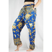 Load image into Gallery viewer, Tie dye Unisex Drawstring Genie Pants in Bright Navy PP0110 020055 05