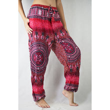 Load image into Gallery viewer, Tribal dashiki Unisex Drawstring Genie Pants in Pink PP0110 020060 01