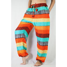 Load image into Gallery viewer, Funny Stripes Unisex Drawstring Genie Pants in Orange PP0110 020063 05
