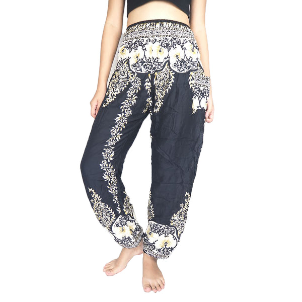 Flower Chain 64 Women Harem Pants in Black PP0004 020064 03