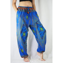 Load image into Gallery viewer, Big eye Unisex Drawstring Genie Pants in Bright Navy PP0110 020065 04