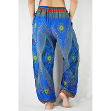 Load image into Gallery viewer, Big eye Unisex Drawstring Genie Pants in Bright Navy PP0110 020065 04