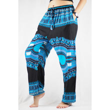 Load image into Gallery viewer, Black Regue Unisex Drawstring Genie Pants in Blue PP0110 020072 05