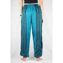 Load image into Gallery viewer, Zebra Unisex Drawstring Genie Pants in Ocean Blue PP0110 020077 01