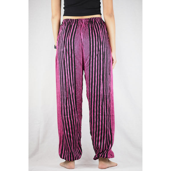 Zebra Unisex Drawstring Genie Pants in Pink PP0110 020077 04