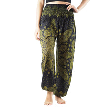 Load image into Gallery viewer, Dark dream catcher 83 women harem pants in Green PP0004 020083 02