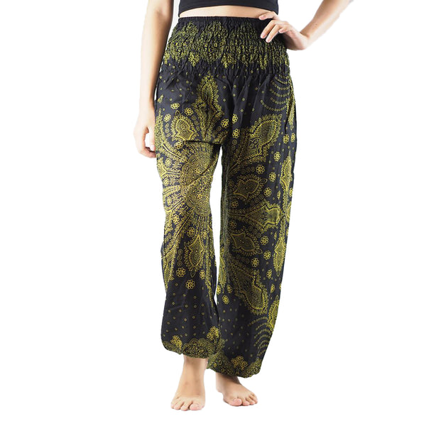 Dark dream catcher 83 women harem pants in Green PP0004 020083 02