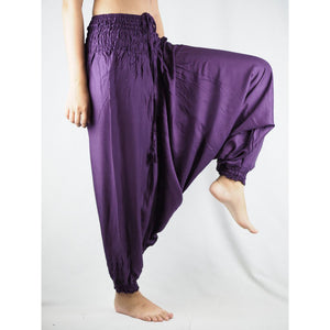 Solid Color Unisex Aladdin Drop Crotch Pants in Purple PP0056 020000 06