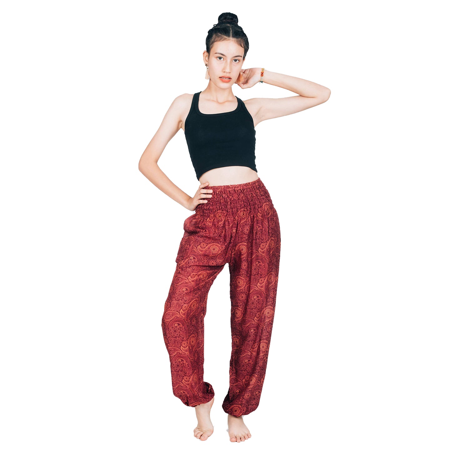 Paisley Mistery 16 women harem pants in Red PP0004 020016 06