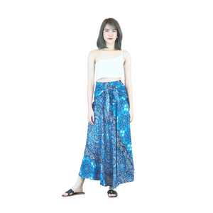 Daffodils Mandala Women's Bohemian Skirt in Navy Blue SK0033 020265 03