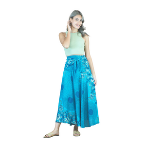 Acacia Mandala Women's Bohemian Skirt in Ocean Blue SK0033 020305 05