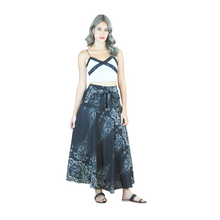Load image into Gallery viewer, Cosmo Royal Elephant Women&#39;s Bohemian Skirt in Black SK0033 020307 01