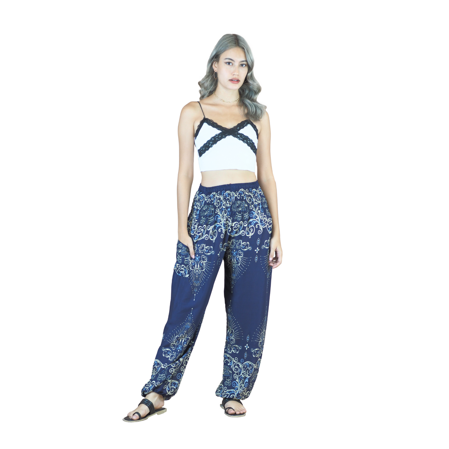 Cosmo Royal Elephant women harem pants in Navy Blue PP0004 020307 03