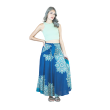 Load image into Gallery viewer, Muscari Mandala Women&#39;s Bohemian Skirt in Ocean Blue SK0033 020263 02