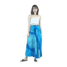 Load image into Gallery viewer, Peonies Mandala Women&#39;s Bohemian Skirt in Bright Navy SK0033 020308 02