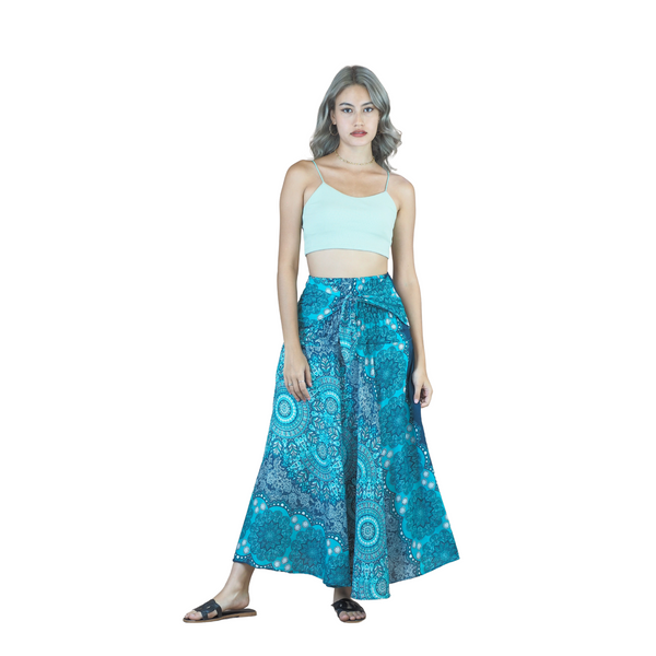 Daffodils Mandala Women's Bohemian Skirt in Ocean Blue SK0033 020265 06