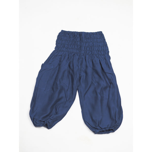 Solid color Unisex Kid Harem Pants in Navy Blue PP0004 020000 03