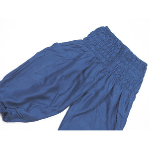 Solid color Unisex Kid Harem Pants in Navy Blue PP0004 020000 03