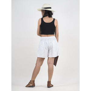 Solid Color Women's Wrap Shorts Pants in White PP0205 020000 04