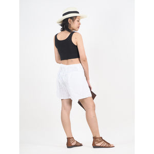 Solid Color Women's Wrap Shorts Pants in White PP0205 020000 04