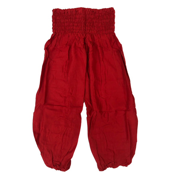 Solid Color Unisex Kid Harem Pants in Bright Red PP0004 020000 12