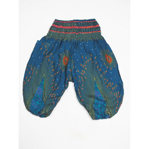 Peacock Eye Unisex Kid Harem Pants in Ocean Blue PP0004 020003 02