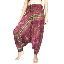 Load image into Gallery viewer, Peacock Eye Unisex Aladdin drop crotch pants in Purple PP0056 020003 04