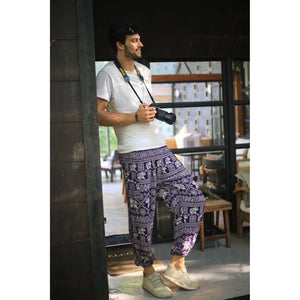 African Elephant 4 men/women harem pants in purple PP0004 020004 02