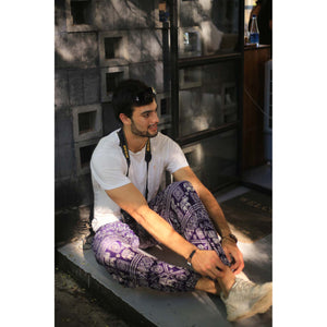 African Elephant 4 men/women harem pants in purple PP0004 020004 02