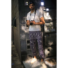 Load image into Gallery viewer, African Elephant 4 men/women harem pants in purple PP0004 020004 02