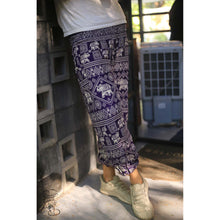 Load image into Gallery viewer, African Elephant 4 men/women harem pants in purple PP0004 020004 02