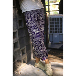 African Elephant 4 men/women harem pants in purple PP0004 020004 02