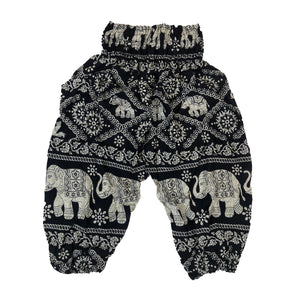 Imperial Elephant Unisex Kid Harem Pants in Black PP0004 020005 05